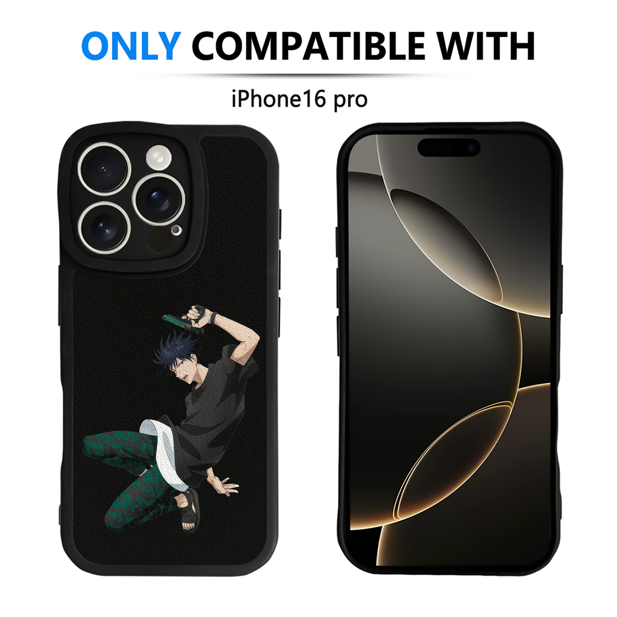 （画像用） 呪術廻戦 Jujutsu Kaisen 【iPhone 16シリーズ対応】シリコンスマホケース（レザー調） 材質：シリコン